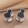 Titanium Steel Doublesided Gourd Geometric Light Luxury Electroplated Women's Earrings
