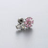 Titanium Steel Ear Nail With Butterfly Whale Flower Zircon Inlay And Lovely Animal Zodiac Pattern