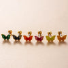 Titanium Steel Ear Nail With Insect Pattern And Dripping Glue Process For Women