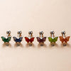 Titanium Steel Ear Nail With Insect Pattern And Dripping Glue Process For Women