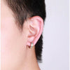 Titanium Steel Ear Ring Fashion Frosted Geometric Electroplating Unisex And Women's Ear Accessories