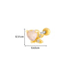 Titanium Steel Ear Studs With Copper Inlaid Zircon Angel Love Cherry Bow And Flower Pattern Electroplated For Women