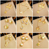 Titanium Steel Earrings And Necklaces Set Sweet Geometric Style Electroplating Treatment Irregular Round Shape For Women