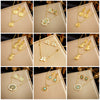 Titanium Steel Earrings And Necklaces Set Sweet Geometric Style Electroplating Treatment Irregular Round Shape For Women