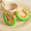 316L Stainless Steel Electroplated Cshaped Women's Fashionable Earrings