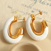 316L Stainless Steel Electroplated Cshaped Women's Fashionable Earrings