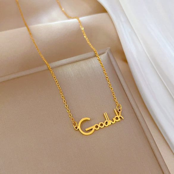 Titanium Steel Electroplated Geometric Cartoon Plant Flowers Style Unisex Necklace