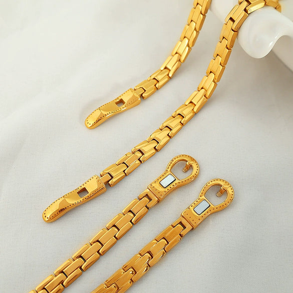 316L Stainless Steel Electroplated Geometric Style Unisex Fashion Retro Allmatch Nonfading Bracelet