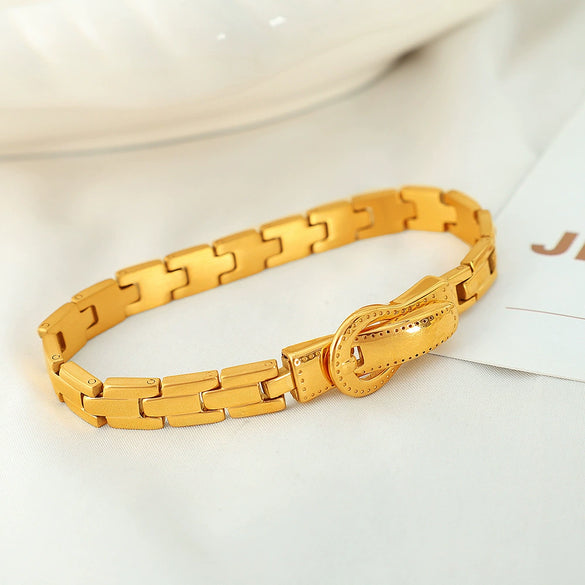 316L Stainless Steel Electroplated Geometric Style Unisex Fashion Retro Allmatch Nonfading Bracelet