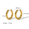 Titanium Steel Electroplated Geometric Ushape Women's Earrings