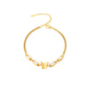 Titanium Steel Electroplated Inlaid Zircon Rhombus Bracelet