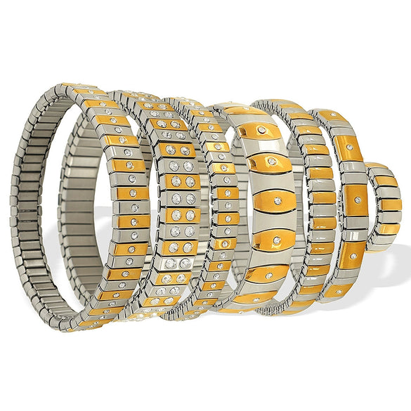 316L Stainless Steel Electroplated Ins Style Geometric Diamond Bracelet For Women