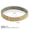 316L Stainless Steel Electroplated Ins Style Geometric Diamond Bracelet For Women