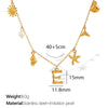 316L Stainless Steel Electroplated 18K Gold Bamboo Conch Sea Star Shell Women's Clavicle Chain Jewelry