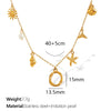 316L Stainless Steel Electroplated 18K Gold Bamboo Conch Sea Star Shell Women's Clavicle Chain Jewelry