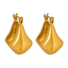 Titanium Steel Electroplated 18K Gold Retro Geometric U Shaped Women's Earrings