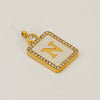 Titanium Steel Electroplated Letter Hanging Ring Pendant Accessories