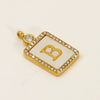 Titanium Steel Electroplated Letter Hanging Ring Pendant Accessories