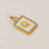 Titanium Steel Electroplated Letter Hanging Ring Pendant Accessories