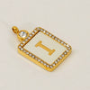 Titanium Steel Electroplated Letter Hanging Ring Pendant Accessories