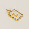 Titanium Steel Electroplated Letter Hanging Ring Pendant Accessories