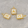 Titanium Steel Electroplated Letter Hanging Ring Pendant Accessories
