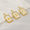 Titanium Steel Electroplated Letter Hanging Ring Pendant Accessories