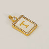 Titanium Steel Electroplated Letter Hanging Ring Pendant Accessories