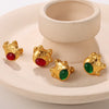 316L Stainless Steel Electroplated Luckie Cat Earrings For Women