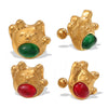 316L Stainless Steel Electroplated Luckie Cat Earrings For Women