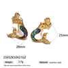 Titanium Steel Electroplated Necklace Ring Earrings Set For Women