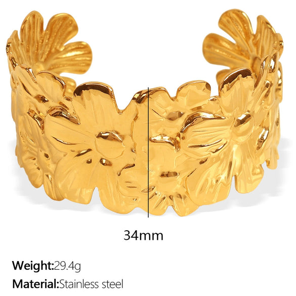 316L Stainless Steel Electroplated Women's Butterfly Shape Minimalist Bracelet