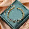 Titanium Steel Electroplated Women's Threeround Bracelet Fashionable Simple Light Luxury Jewelry