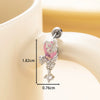 Titanium Steel Electroplating Butterfly Pendant Earrings For Girls