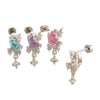 Titanium Steel Electroplating Butterfly Pendant Earrings For Girls