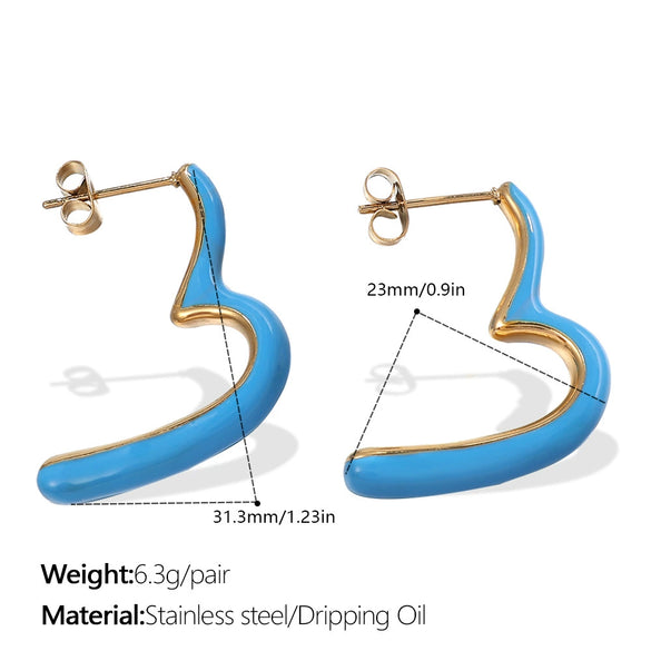 316L Stainless Steel Electroplating Elegant Explosions Women's Fashion Ear Studs