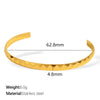 316L Stainless Steel Electroplating Minimalist Geometric Cshaped Ice Cream Bracelet