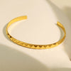 316L Stainless Steel Electroplating Minimalist Geometric Cshaped Ice Cream Bracelet