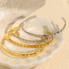 316L Stainless Steel Electroplating Minimalist Geometric Cshaped Ice Cream Bracelet