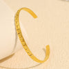 316L Stainless Steel Electroplating Minimalist Geometric Cshaped Ice Cream Bracelet