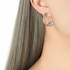 316L Stainless Steel Elegant Style Flexible Tube Color Bead Bracelet And Earrings Set With Electroplating