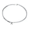 Titanium Steel English Alphabet Pendant Necklace With Cuban Chain Electroplating Hip Hop Fashion Style