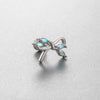 Titanium Steel Fairy Style Bow Shape Heart Shape Bow Pattern Zirconia Earrings For Women