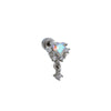 Titanium Steel Fairy Style Heart And Drop Shape Zirconia Earrings