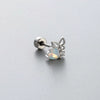 Titanium Steel Fairy Style Heart And Drop Shape Zirconia Earrings