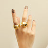 Stainless Steel Fashion Modern Style Geometric Plating Rings