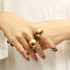 Stainless Steel Fashion Modern Style Geometric Plating Rings