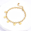 Fashion Geometric 304 Stainless Steel 14K Gold Plated Bracelets In Bulk