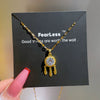 Titanium Steel Feather Tassel Zircon Dream Catcher Necklace With Geometric Pattern For Women