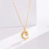 Titanium Steel Female Moon Projection All Match Clavicle Necklace